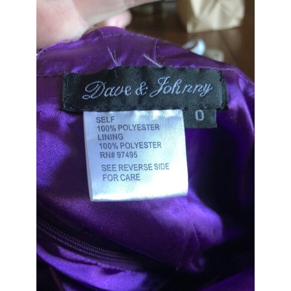 Dave & Johnny sexy side and back cutout with jewels & Sequence purple size 2 - Picture 11 of 12